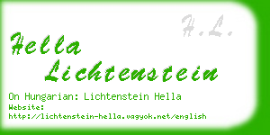 hella lichtenstein business card